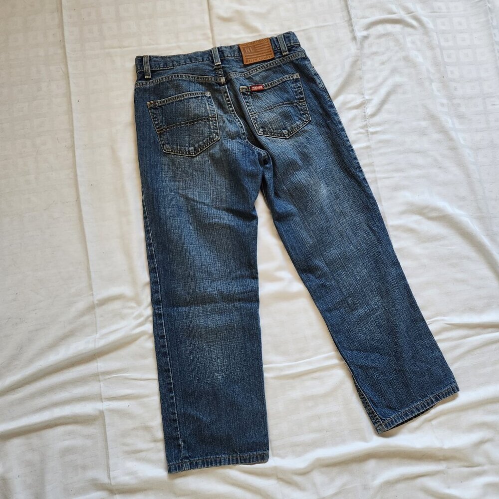 Vintage Polo Jeans Co Ralph Lauren Pants Boys Size 4 Denim Straight Leg Blue - Picture 3 of 9